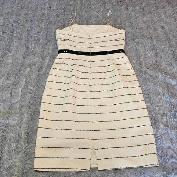 Carmen Marc Valvo Strapless Black and White Dress With Rhinestones - Picture 5 of 7